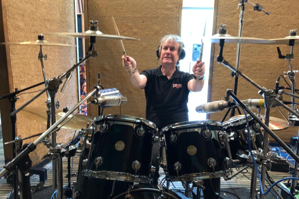 Hard at work in Monnow Valley studios this past summer