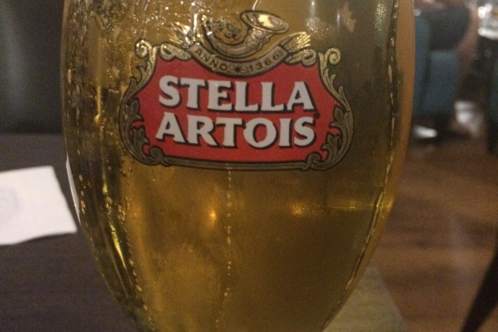 I had to have one at the airport. No knife used by waiter to scrape head off though. Poor show