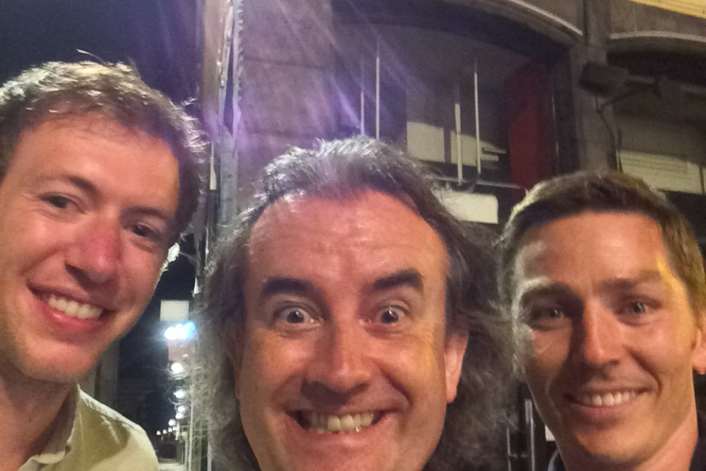 (L-R Scott, Me, Matt in amongst it in Lille