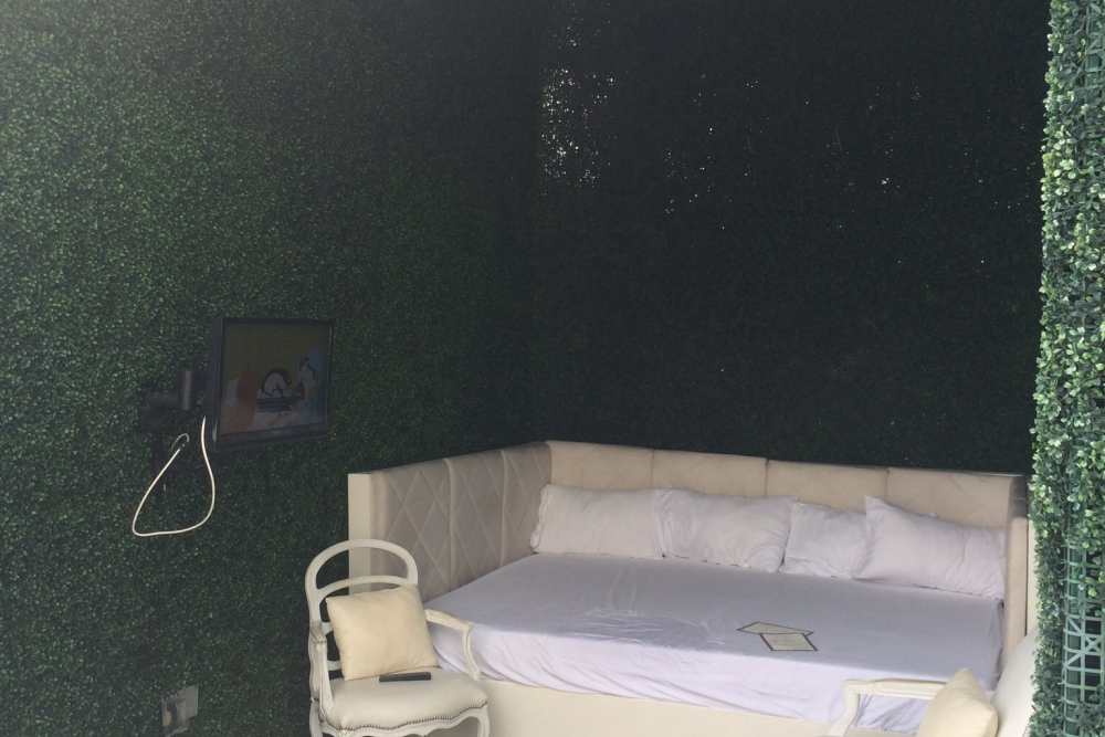 Outdoor poolside beds at the Mondrian Hotel South Beach, Miami. Very decadent.