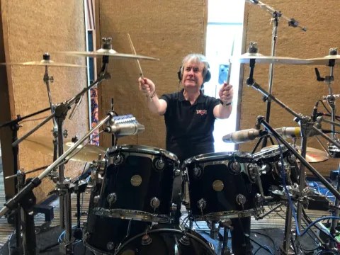 Hard at work in Monnow Valley studios this past summer