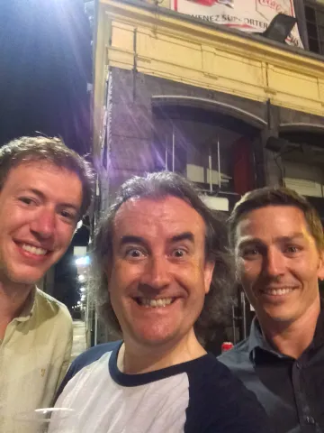 (L-R Scott, Me, Matt in amongst it in Lille