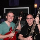 Tom Ross and I at Arkham Studios Feb 2011 - not a good chord I'm playing there!
